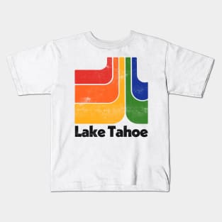 Lake Tahoe  // Original Minimalist Style Retro Graphic Design Kids T-Shirt